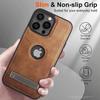 PU-Leder Handyhülle mit Ständer für iPhone 17 16 15 Pro Max 14 Plus 13 12 11 Mini Weicher Griff Luxuriöse Rückabdeckung mit Ständer