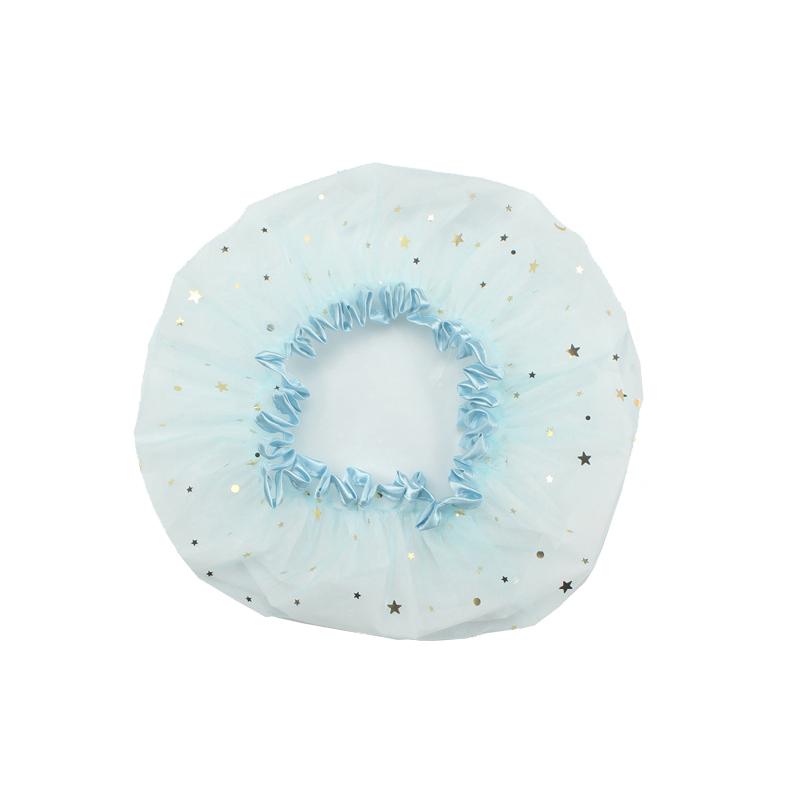 

Водонепроницаемая двухслойная шапочка для душа с рисунком звездного неба, многоразовая купальная шапочка для кухни, гигиеническая шапочка с защитой от масла синий