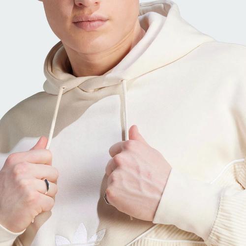 Adidas Originals Embroidered Patchwork Sports Hoodie for Men, White