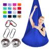Aerial Yoga Hammock With Extension Straps Carabiner - Silk Fabric No-Knot Design Home Gym Inversion Therapy Studio Use