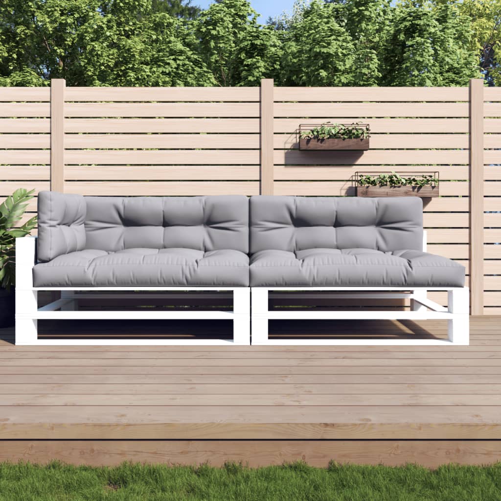 5 Piece Pallet Cushions Gray Fabric