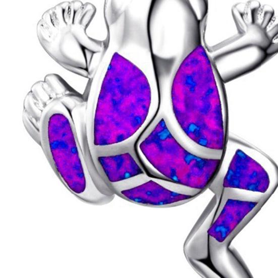 Women Necklace Frog Faux Gem Jewelry Lightweight All Match Long Lasting