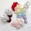 0-9Y Baby Baumwollsocken mit Spitze Mädchen Söckchen Schleifen Kleinkinder Bodensocken Niedliche Rüschensocken für Kinder Mädchen Prinzessin Socke