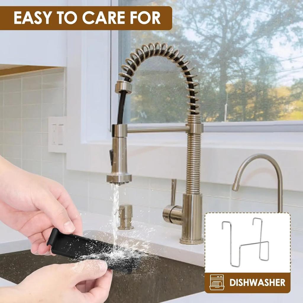 1pc Stainless Steel Slow Cooker Lid Holder, Pot Lid Organizer with Non-Slip Base, Space-Saving Countertop or Sink Storage Rack