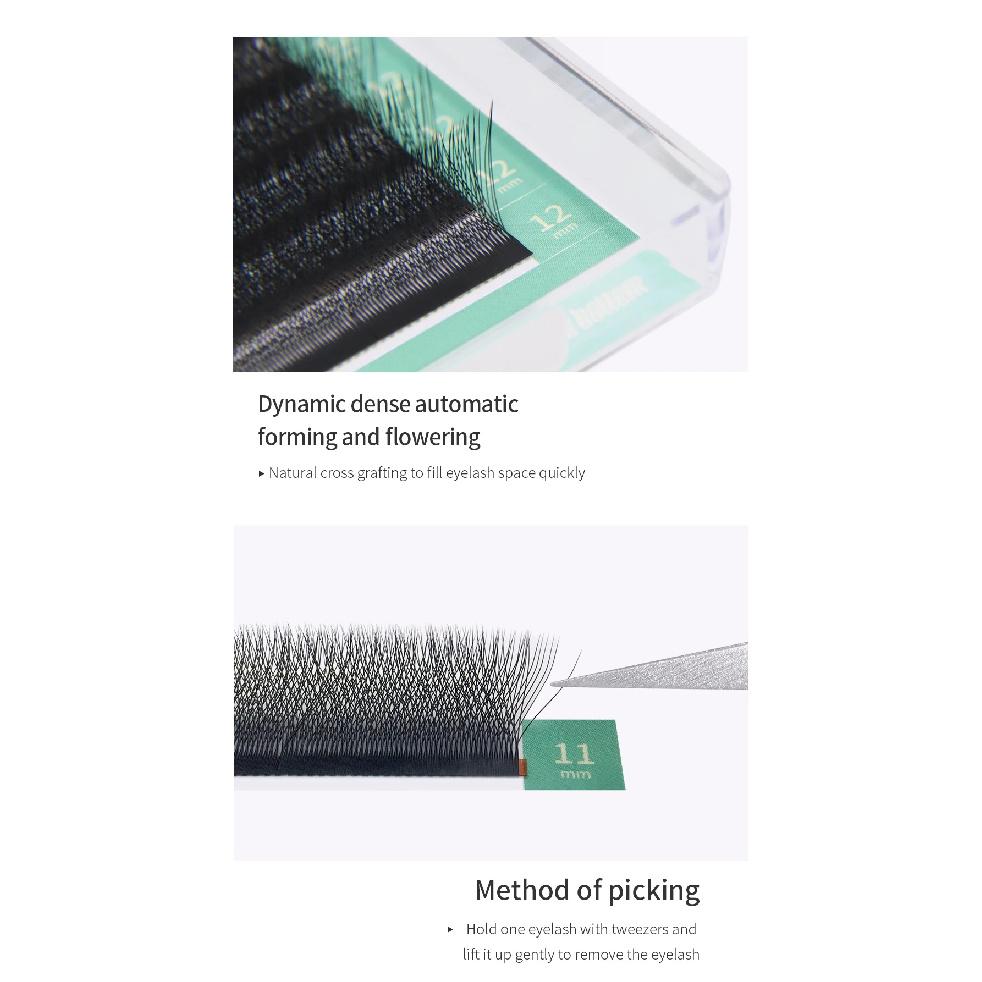GLAMLASH 4D5D W Shaped Eyelash Extension Premade Volume Fans W Style Lashes Faux Mink Soft Easy Faning Natural Lashes