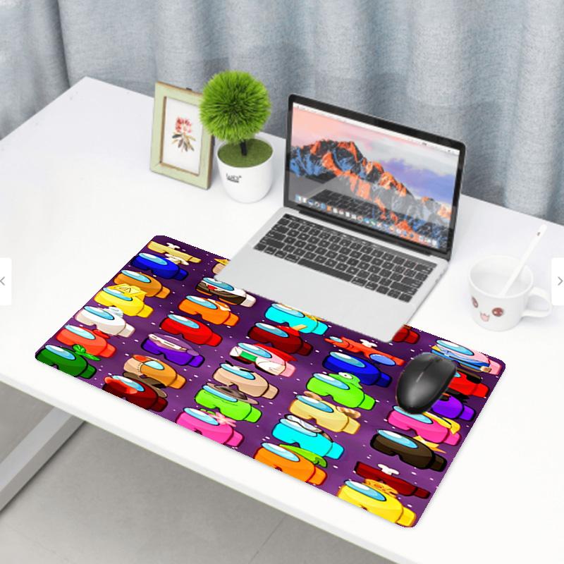 Among Us Print Mouse Pad, Anti‑Slip Desktop Keyboard Mat, for PC Laptop Gaming Working Daily Use, Cool Festival Surprise Gift