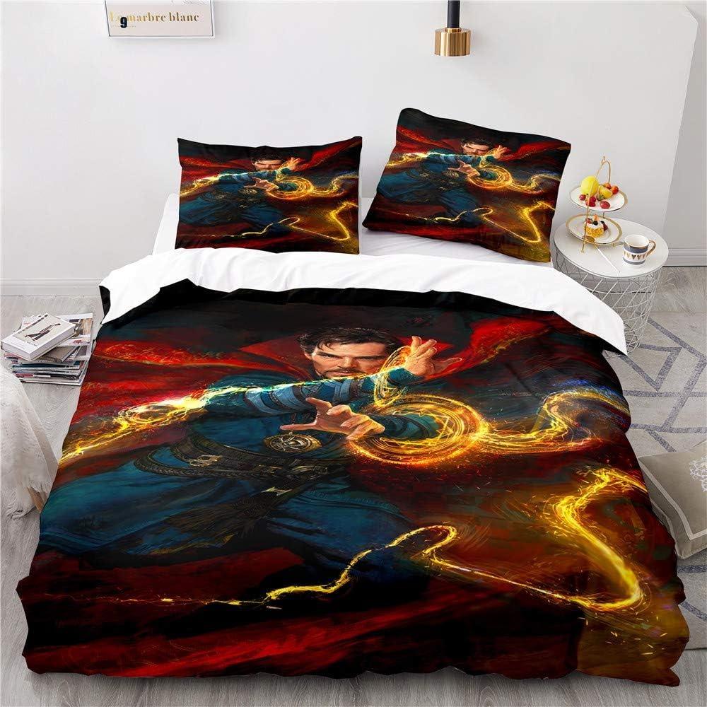 Doctor Strange Bettwäsche-Set Bettbezug-Set Leicht Weich Bettbezug Dekorative Bettwäsche Für Teenager Jungen Mädchen Geschenk Groß