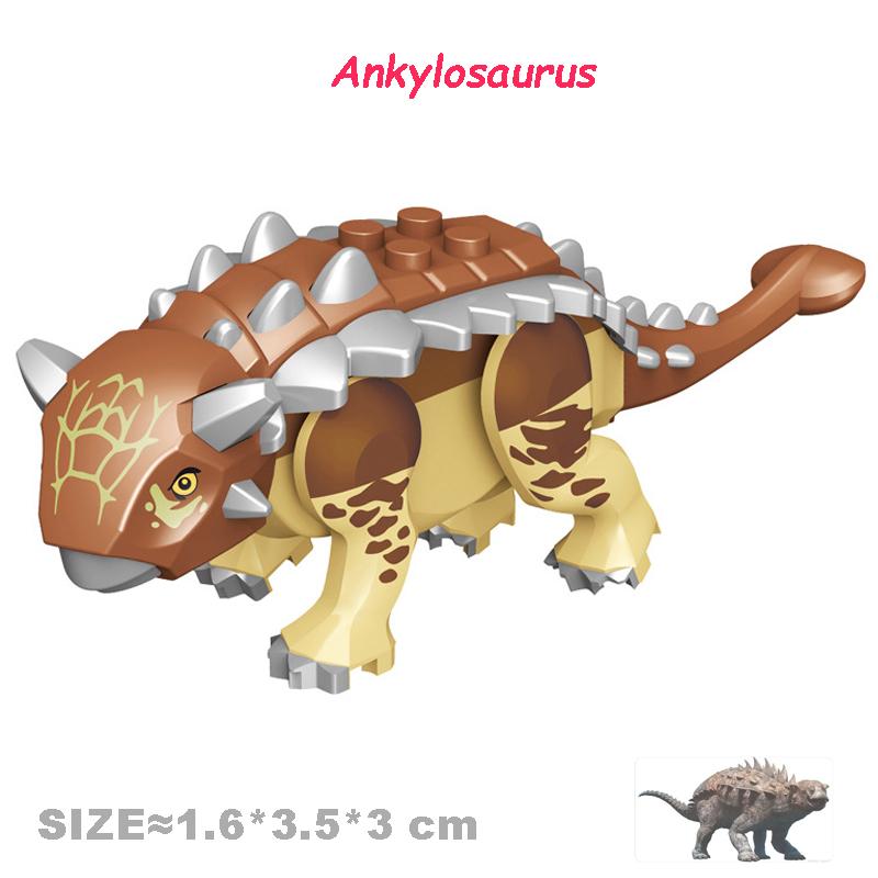 Non-Toxic Jurassic Dinosaurs World Velociraptor Triceratops Indominus T-Rex Model Building Blocks Assemble Educational Toys For Kids Gifts