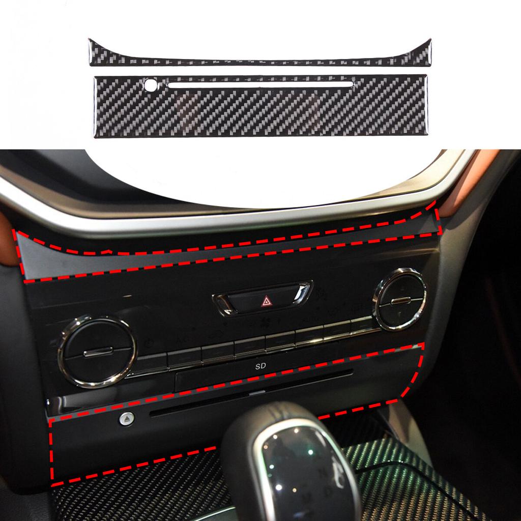 Carbon Fiber Central Console CD Panel Trim For Maserati Ghibli 2014-2015