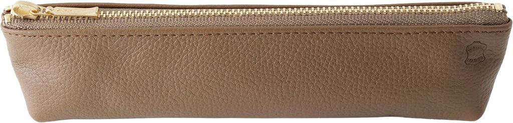 OSL Leather Pencil Case Taupe [Slip-On] OSL-1801 Slip-On