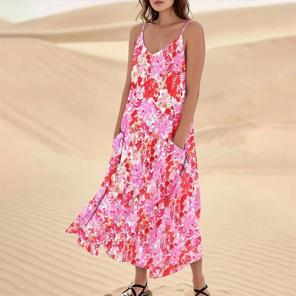 Women's Summer Dress Casual Loose Long Beach Vacation Dresses