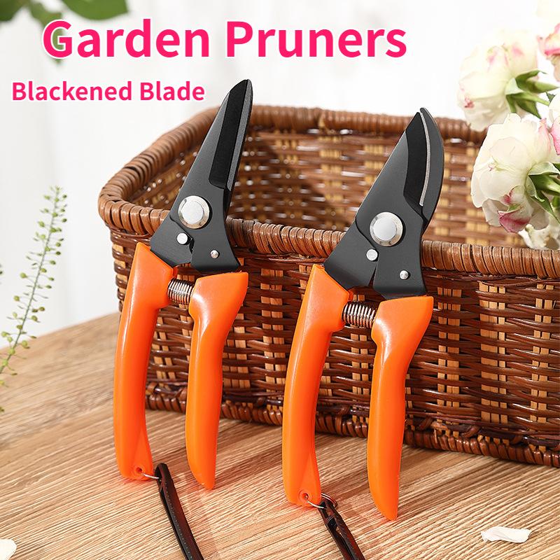 

Stainless Steel Black Oxide Pruning Shears Heavy-Duty Ergonomic & Effort-Saving Tree Branch Trimmers for Garden & Landscape Straight head