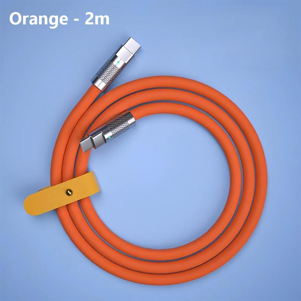 100W Fast Charging Cable 1M 1.5M 2M Liquid Silicone PD Type C Cable Type-C To C Versatile Compatibility Data Line