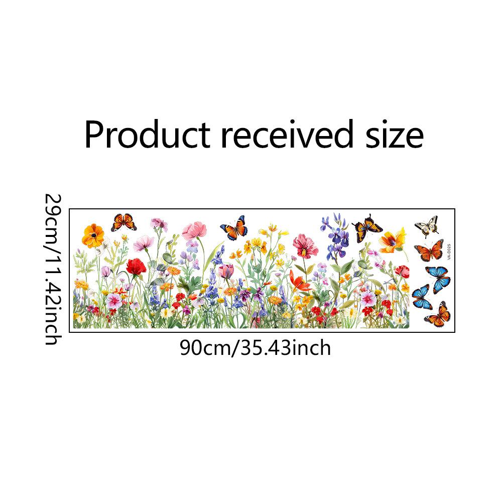 Yellow Flower Vine Butterfly Bird Wall Stickers Refrigerator Window Cupboard Home Decorations DIY Home Decals Art Mural Posters