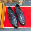 Luxury Gentleman Monk Strap Loafers Men Brown Black Slip On Patent Leather Formal Shoes Plus Size Male Office Wedding Prom Flats