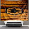 Wolves Football Club Emblem Printed Tapestry, Fabric Tapestry Wall Hanging Decoration for Bedroom, Living Room, Dorm Room Home Party Fan Gifts
