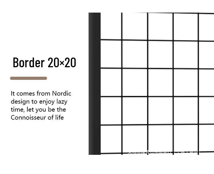 Mobiler Eisen-Gitter-Regal-Display-Ständer mit Haken