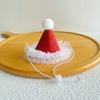 Knitted Yarn Christmas Pet Hat Soft Pompon Yarn Kitten Headwear  Winter Gathering