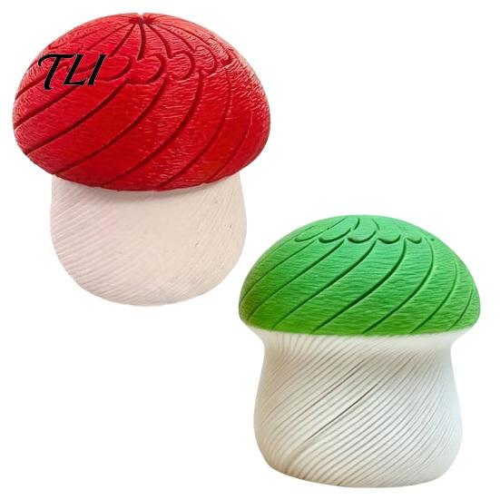 Rotating Mushroom Toy 3D Printed Slippery Figurine, Deformable Fidget Toy, Desktop Twisting Shape Desk Decor for Office and Home Gadgets