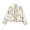 Women's Casual Loose Fit Polka Dot Jacket Coat, Fashion Outerwear for Everyday Wear