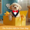 Formal Dog Tuxedo, Dog Bandana Collar with Bow Tie Costume for Small Dogs - Adjustable Dog Suit for Parties & Weddings