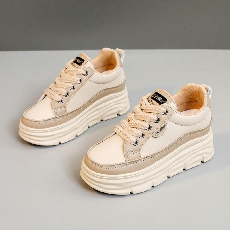 

Color-matching Women s Shoes Increase in Summer and Autumn, Thick-soled, Wear-resistant, All-match Breathable Sneakers EU38/CN39 хакі