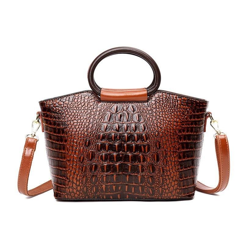 New Arrival Large Capacity Crocodile Pattern Handbag For Women Stylish Crossbody Bag