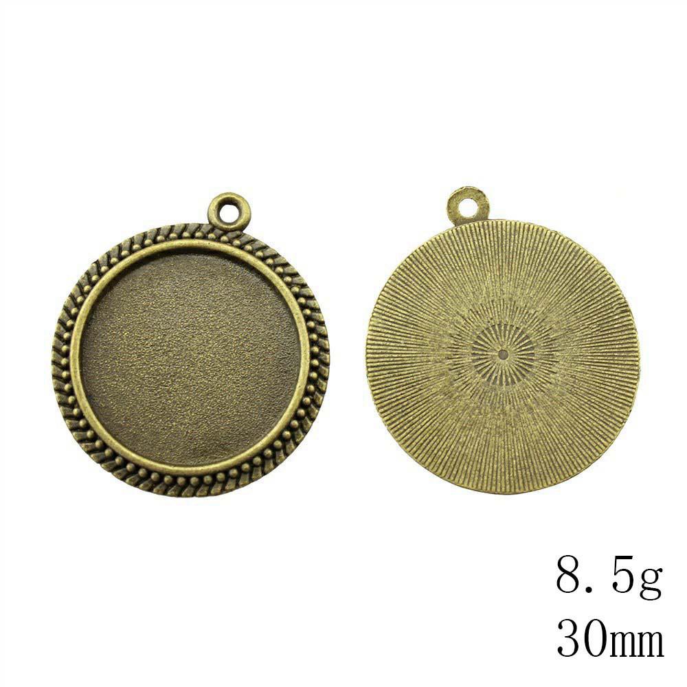 New Year's Day Accesories Fit Round 30-35mm Glass Cabochon Base Setting Tray Accessories Parts Souvenir Accessory Parts