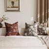 Yarn-Dyed Floral Throw Pillowcase Chenille Fabric Accent Couch Pillow  Sofa Cushion Cover