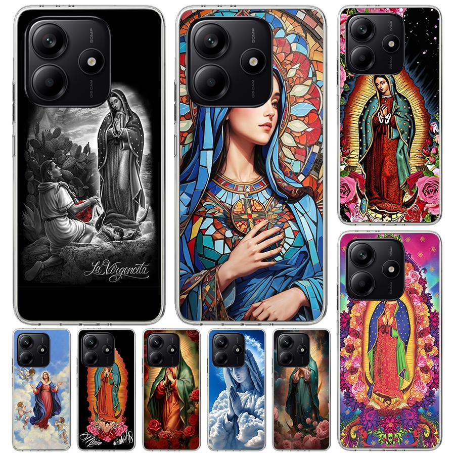 Virgin De Guadalupe Virgen Mary Cover For Xiaomi Redmi Note 14 13 12S 12 11 Pro Plus Phone Case 11S 10S 10 11E 11T + 9S 9 Print
