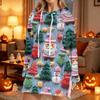Women's Fashion Casual Long Sleeve Christmas Print Hoodie Top