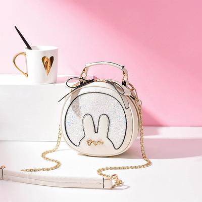 Women's Fashion Simple Chain Shoulder Bag Foreign Style Small Round Bag Hand Bag Shoulder Messenger Bag Mini Bag