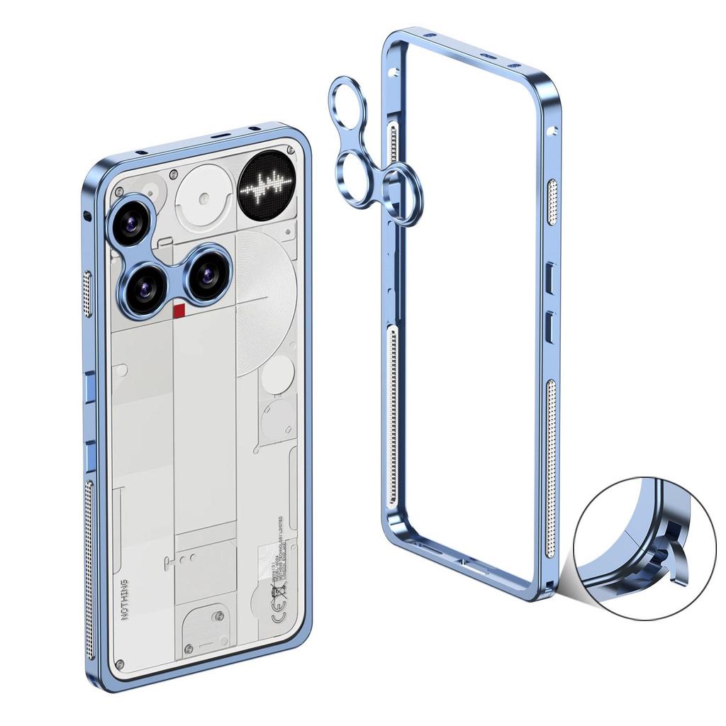 Cross-Border Compatible Phone3/3A/3A Pro Metal Lens Frame Seahorse Buckle Case