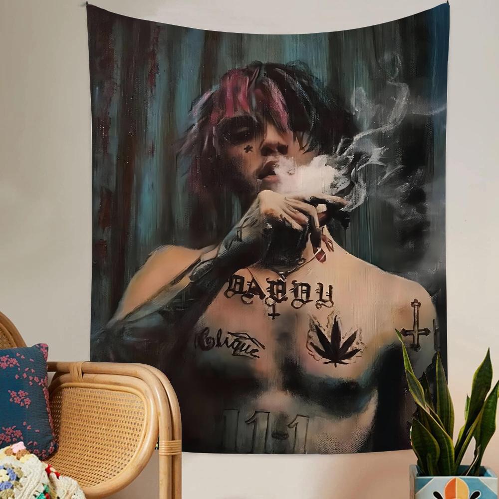 Singer Lil Peep Tapestry Art Printing Art Science Fiction Room Home Decor Home Decor