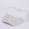New Summer Empty Top Visor Cap for Women Rhinestone Belt UV Protection Running Sports Sun Visor Hat