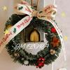11cm Mini Holiday Christmas Hanging Wreath With Bell Cinnamon Berries Pinecones DIY Decoration For Door Wall Window Ornament
