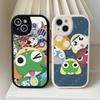 Keroro Frog Cool Gunsou Sergeant Phone Case For IPhone 16 15 14 13 12 11 Pro Max Plus Leather Shockproof Cover