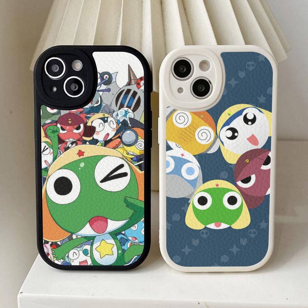 Keroro Frog Cool Gunsou Sergeant Phone Case For IPhone 16 15 14 13 12 11 Pro Max Plus Leather Shockproof Cover
