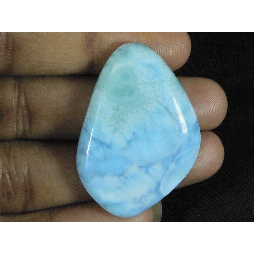 25X36MM Natural Blue Larimar Fancy Shape Cabochon Loose Gemstone 54Cts. LR-67