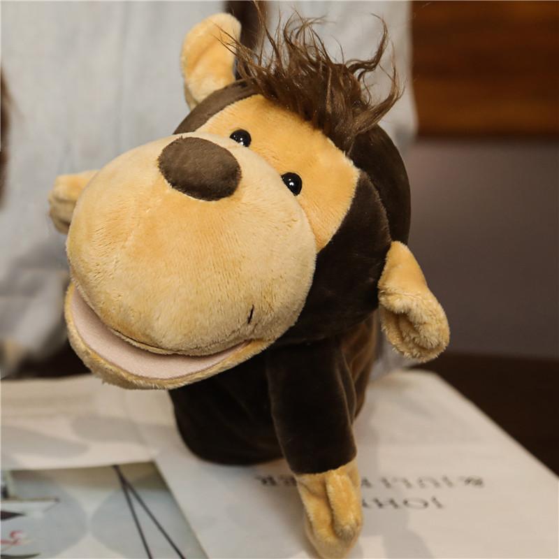 Cute Animal Hand Puppet Toy Gloves Open Mouth Can Move Dinosaur Lion Wolf Doll Tiger Children'S Gift