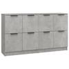 3115807 vidaXL Buffets 2 Pcs Concrete Grey 60x30x70 Cm Engineered Wood