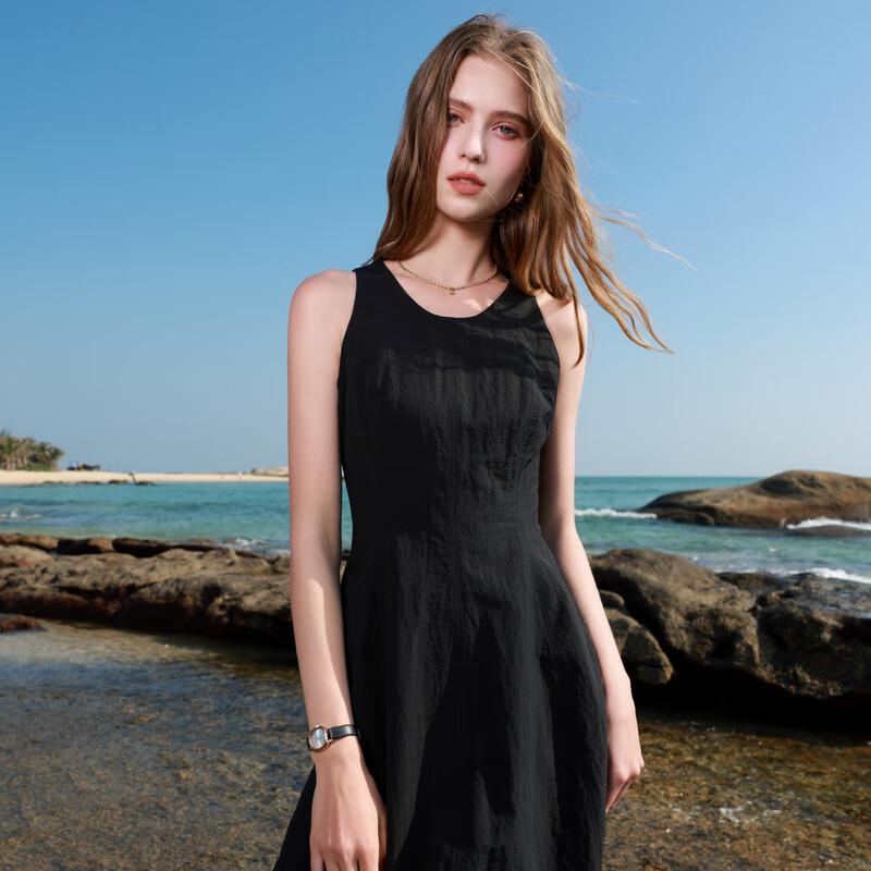 

Sancai 2025 Summer Round Neck Sleeveless A-Line Long Dress L