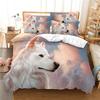 Print Animal Series Beding Sets Ful Single Adult Peoples Children Kids Soft Duvet Cover Pilowcases Home Textile Bedclothes Wolf,Elephant Dog 3d