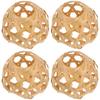 4 Pcs Small Bamboo Cage with Hexagonal Eyes Lamp Shades Lantern Weave Cover Rattan Hand Woven Lampshades Replacement