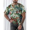 Western Elements 3D Digital Printing Imitation Cotton Men's Short Sleeved T-shirt