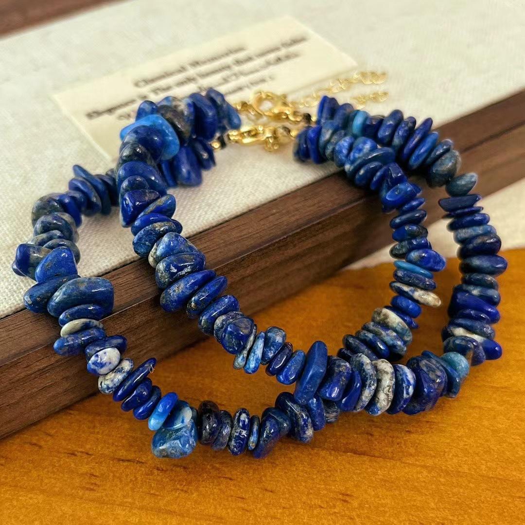 

Retro Natural Lapis Lazuli Gravel Bracelet Women S Atmosphere Bracelet