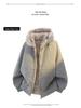 Unisex American Style Mountain Eagle Fur Collar Hooded Winter Coat - Thick Velvet Lined for Warmth and Cold Protection