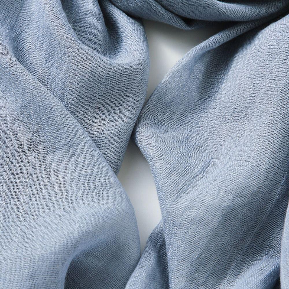 Solid Color Scarf Sun Protection Wrap Hijab Summer Pashmina Women Men