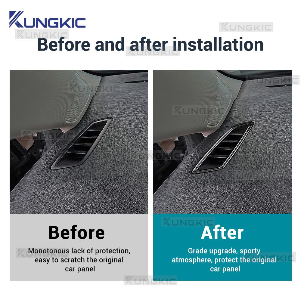 Real Soft Carbon Fiber Sticker For Renault Clio 5 MK5 2020 2025 2025 2025 2025 2025 LHD RHD Car Air Outlet Side of Instrument