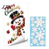 Festive Home Window Decor Christmas Static Clings, Santa Snowman PVC Stickers, Waterproof Easy Apply Holiday Film Glass Decals for Shop Decorations